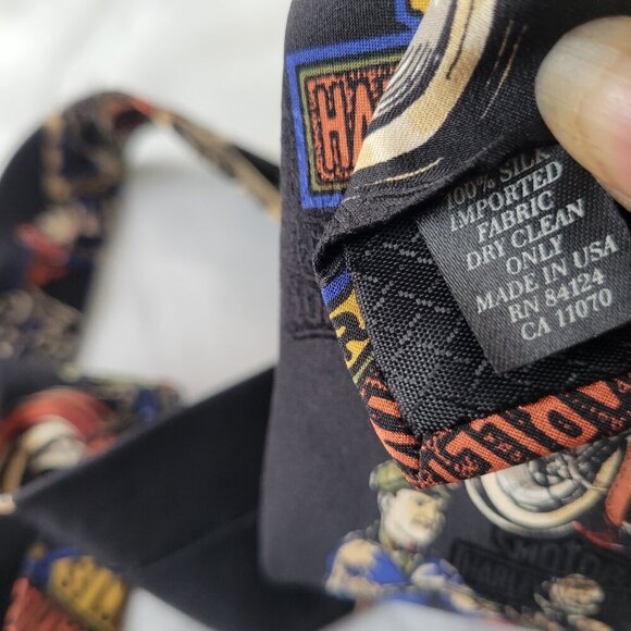 Ralph Martin Harley-Davidson 100% Silk Men’s Necktie (Off. Licensed USA Product) - Picture 5 of 7